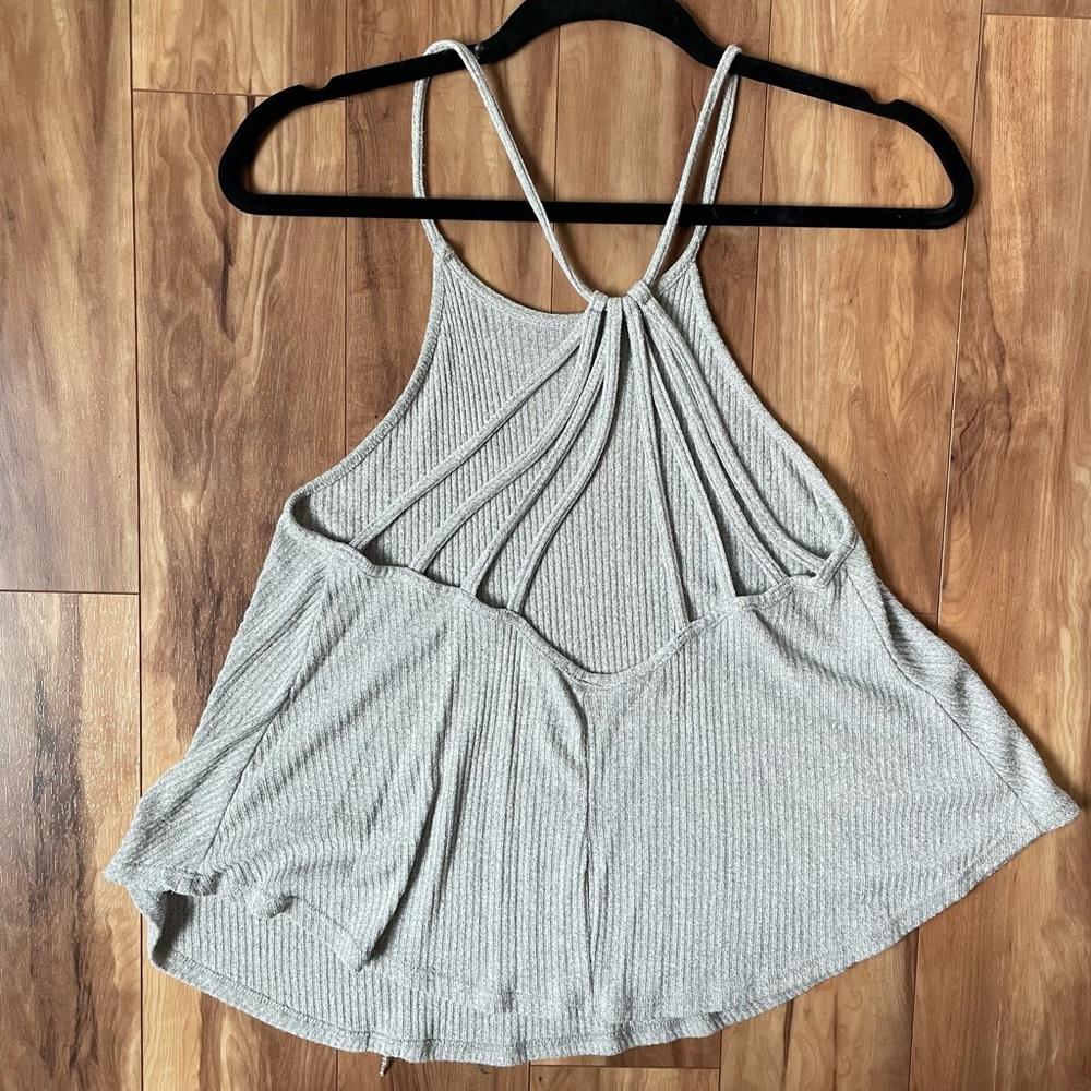 Mahina Gray Ribbed Tank